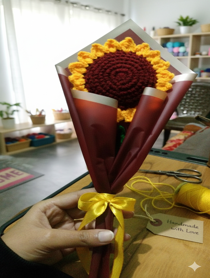 Home sunflower bouquet